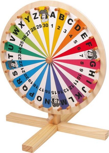 Glücksrad aus holz tombola - aus,