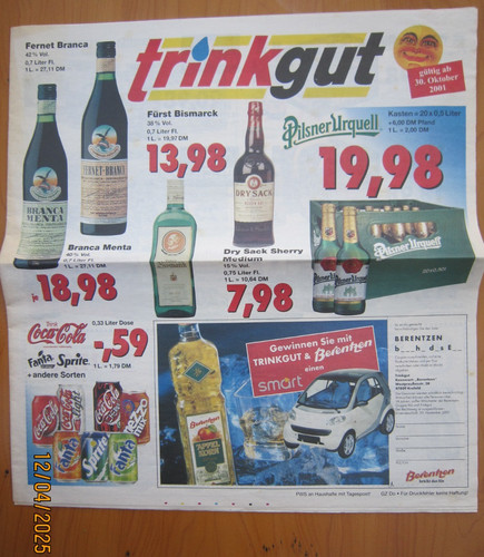 Alte werbung trinkgut 2001 - alte,