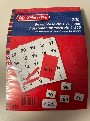 Herlitz gewinnlose nummeriert - herlitz,
