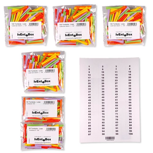 Tombola lose set 1 100 - lose,