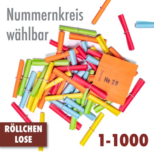 Röllchenlose bunt - 50,