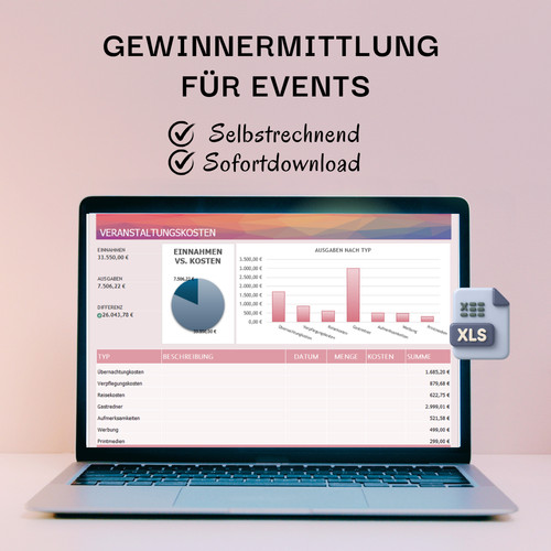 Gewinnermittlung event vorlage - gewinnermittlung,