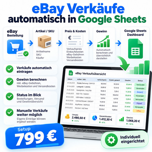 Ebay google sheets automation - ebay,